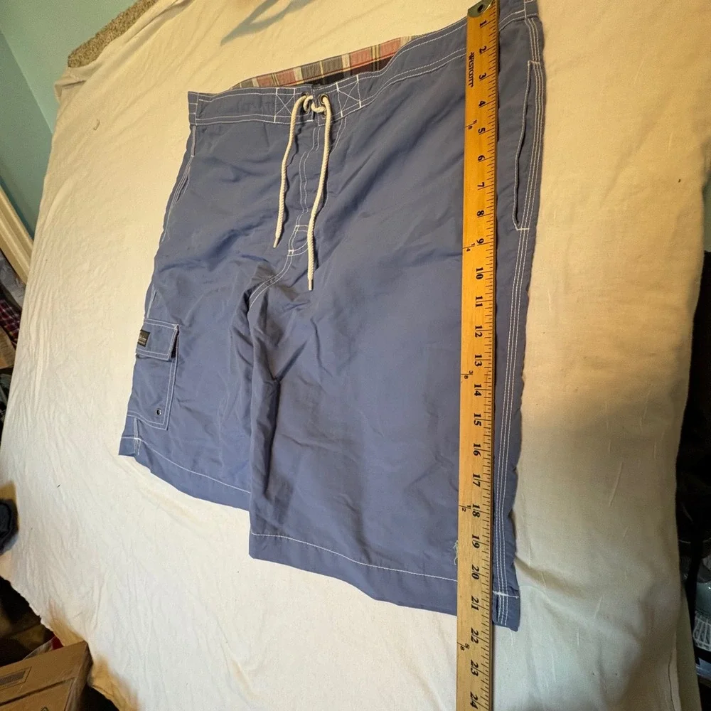 Polo Ralph Lauren Swim Trunks Mens Blue Cargo Pocket Mesh‎ Lined Board Shorts